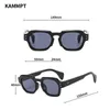 Солнцезащитные очки Kammpt Vintage Square Sunglasses New Fashion Ban Color Womens Glasses 2024 Дизайн модного бренда UV400 Солнцезащитные очки J240423