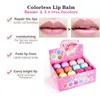 24PCSBox LipsBox Lip Balm Fruit Gloss Blusk Bulk Ball Ball Planta redonda Crianças Baby Girls Lips Care Hidratante 240410