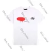 Tasarımcı Plam Angel T Shirt Tshirt Tee Angel Plam T Shirt Man Moda Markaları Sprey Boya Graffiti Çift Kısa Kollu Yüksek Sokak Gevşek Tide Marka Mürettebat Boyun Mektubu 883