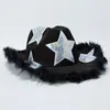 Beretti Cowgirl Hat Fromcivi cappelli da cowboy Pauli di paillettes per festival musicali strass pesanti