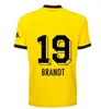 24 25 Sancho Soccer Jerseys Reus Dortmunds 50 ans au Westfalenstadon Special 2024 2025 Borussia Soccer Haller Football Shirt Brandt Men Kids Kit All Black