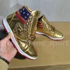 T Trump tênis Sapatos casuais de basquete masculino o designer de tops altos nunca rendição 1 ts executando ouro prata de prata personalizada homem ao ar livre tênis esportivo de tênis p23