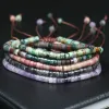 Странды 2х4 мм Брусные проставки Beads Bracelet для женщин натуральный камень