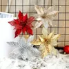 Decorative Flowers Christmas Artifical Flower Sequin Fake Garland Accessories Wedding Party Home Room Tree Decor Ornaments