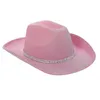 Basker y1ub glänsande cowgirl hatt cowboy glitter solglasögon för musikfestivaler