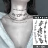 Machine Waterproof Temporary Tattoo Sticker Wire Thorn Collar Flash Tatto Men Sinner Gun Spider Web Wrist Body Art Fake Tatoo Women Cool