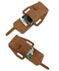 ウエストバッグ男性クレイジーホーススキンユニバーサルレザーバッグベルトクリップ耐久性のある屋外携帯電話ポーチキャンプソフトバック