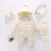 Coats 2022 Novo moda Autumn Winter Romper Roupas Infantis Recém -nascidos Babysuit Baby Girl Girl Garoll Snow para crianças Snowsuit Snowship