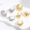 Klusterringar huanzhi 2024 oregelbunden geometrisk linje multi guldfärg öppen för kvinnor samling par mode smycken gåvor