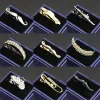 Clips Classic Mens Golden Black Metal Tie Clip Baard schoenpistool Boat Car Owl Leaf Vorm Clips Pin Wedding Bussines Fasshion Accessoires