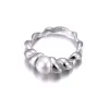 Zespoły Lakaer Creative Vintage symulowane Perl Wedding Pierścienie dla kobiet ze stali nierdzewnej geometryczna Spirala Trendy Party Jewelry R23069