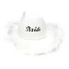 Berets Fashion Cowboy Hat for Bridal Bridal Druhny Piór