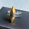 Cluster Rings Vintage Do Old Rivet Cone Open Ring Designer Color Matching Electroplated Woman