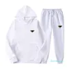 Twee stukken tracksuits voor heren en dames Outfit High Neck Hoodies Sweatshirt broek