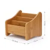 Sets 3 Grid Bamboo Remote Control Storage Box Stationery Remote Control Headphone Cable Cell Phone Desktop Storage Box Organizer Curtain