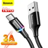 Förstärkare Baseus 5st/10st USB till typ C -kabel för SAMSUMG Xiaomi Poco USBC -kabel Fastladdningstråd Data Sladd Kabel USB C C