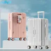 Luggage Mifuny Korean Style Luggage ABS Trolley Case Large Capacity Travel Case Business Boarding Case USB Suitcase Neutral Password Box