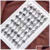 Band Rings Band Rings Mix Lot Natural Water Stone Womens Ring Fashion Jewelry Bague 50Pcs/Lot Wholesale Party Gift Drop Delivery Otmzk Dhtr8