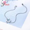 Bracelets de liaison Pretty 925 STERLING Silver for Women Blue Crystal Chain Brands Trendy Holidays Bijoux 2 Option de conceptions