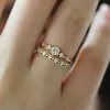 Bandas Dainty Daily Midi Rings for Women simples Hollow Out Cubic Zirconia Silver Plated Gold Color Gifts Jóias de Moda Rings KCR110