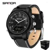 Montre-bracelets Sanda 3176 Band en acier Watch Quartz Watch Multi fonctionnel Night Light Imperproof Alarm ALARM Fashion Trend