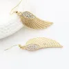 귀걸이 jiofree fashion Angel Rhinestone Wings 클립이 귀걸이에 피어싱 여성 귀 매력 귀걸이 성명서 귀걸이