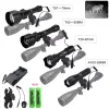 Scopes 500 Yards T67 T50 T20 70mm/50mm/40mm Lens Zoom Infrared Weapon Light Tactical IR 850nm 1Mode Night Vision Hunting Flashlight