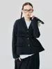 Women's Blouses Imakokoni 2024 Spring Original Design Dark Blue Knitted Denim Suit Jacket Women 244533