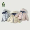 Coats Amila Children's Clothing Girls' 2022 Winter Lock Temperature New Long Sleeves Cute Breathable Material Fashion Down Jackets