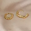 Orecchini 2pc 6/7/8/9mm Tiny orecchini a cerchio di perline per donne Punk Party Gioielli Trendy Gold/argento Orecchini Huggie Metal Huggie pendientes