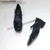 Die Reihenschuhe kleiden die Schuhe Frauen Designer Rois französische Mary Jane Schuhe Dicke Ferse Flachschuhe Büro Pendler High Heels Größe 34-39