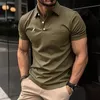 Mężczyźni Masno Slim Fit Sport Lapel Polo Shirt 240423