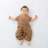 Set di abbigliamento per bambini ragazzi ragazze estate a manica corta tops di colori solidi pantaloni 2 pezzi outfit baby giacche 2 vestiti per ragazzi per bambini inverno inverno