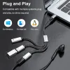 Hubs PD 60W Charge Data Cable HUB 3 in 1 Dock 3 Ports Splitter For Macbook Samsung Huawei Xiaomi USB C To Dual USB TypeC OTG Adapter