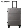 Luggage KLQDZMS 20''24''28" Inch Highquality Aluminum Magnesium Alloy Business Trolley Suitcase Boarding Password Case Hand Luggage