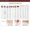 Bands Trendy Square Inlaid Red Zircon Engagement Rings Luxury Dazzling Gold Color Party Wedding Rings for Women Jewelry