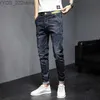 Kvinnors jeans vår och sommar mörkblå casual varor denim hajuku modedesigner kläder mens ultratunna pojkvän mens jeans byxor yq240423