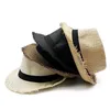 Berets Straw Sun Hat Fashion Cowboy Wide Brim Beach Caps Protect Jazz Summer