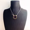 Kettingen Royal Crown Gold Necklace Link Chain Elegant Fine Sieraden Europa 925 Silver Gloednieuw romantisch geschenk voor vrouwen