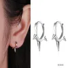 Boucles d'oreilles mini boucles d'oreilles rond argentées 925 100% unisexe 18k d'or de couleur pour femmes petits oreilles ongles diamant imitez les bijoux de piercing