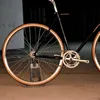 Bisikletler Retro Bisiklet Yarışı Gümüş Kaplama Sabit Dişli Bisiklet Tek Hızlı Flip-Flop Vintage Fixie Günlük İşe Gidme Y240423