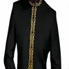 Afrikanische Herren Kleidung Mode bestickte Top und Hosen 2 -teilige Set Elegant Classic Slim Party Ball Casual Beautiful Anzug 240417