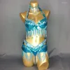 Stage Wear Wear Lady Women paljetter Belly Dance Costume Set Oriental Dancing Suite Belt Bra Samba Costumes Bellydance Outfit