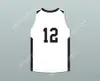 Пользовательский номер number number mens Youth/Kids Ja Morant 12 Crestwood High School Knights White Basketball Jersey 1 Top Stithed S-6xl