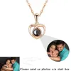Custom Projection Po Necklace With Heart Personalized Any Po Necklace Memorial Anniversary Mothers Day Gift For Women 240409
