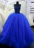 Mavi Boncuklu Tatlı 16 Quinceanera Elbiseleri 2016 Vestidos de 15 Anos Arka Korse Balo Elbise Siyah Kız Balo Doğum Günü Partisi GOWNS6137277