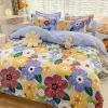 Conjuntos de cama de coração rosa Conjunto de roupas de cama adorável linho de linho Tampa de edredão 240x220 Capas de colcha de quilt de rainha dupla única rainha