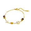 Cadena de pulseras Diseñador de lujo Classical 18k Gold Gold Acero inoxidable Mujeres Amantes de bodas Accesorios de regalos Al por mayor