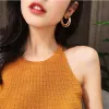 귀걸이 패션 패션 한국 금속 우아한 후프 이어링 여자 2024 새로운 빈티지 기하학적 진술 귀걸이 보석류 액세서리 선물