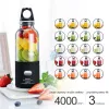 Juicers 500ml Mélangeur de presse-agrumes portable puissant pour smoothies Scome USB Randonnée de nourriture rechargeable Machine de mélangeur de fruits